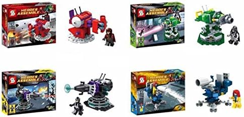 Superheroes Gun Turret Minifigure Building Blocks Bricks Assembly Toy Not Lego Fits Lego