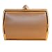 Gold Satin Purse with Clear Swarovski Crystal Border