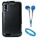 Carbon Fiber 2 Piece Protective Rubberized Crystal Hard Case for AT&T Wirel ....