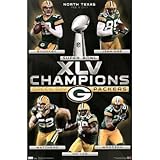 Green Bay Packers Super Bowl XLV Champions Sports Poster Print - 22x34