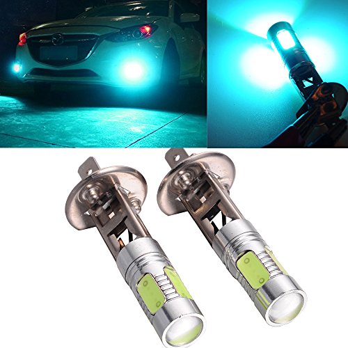 Aumo-mate 2Pcs 12V Car Xenon LED Fog Driving or Daytime Running Lights DRL Bulbs Lamps H1 7.5W,ice blue