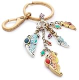 Lucky Brand Indian Canyon Silver and Gold-Tone Butterfly Charm Keyfob