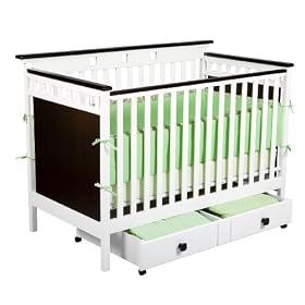 Delta Saint Martin Convertible Crib, Two Toned Espresso and White