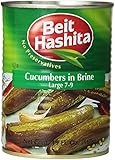 Beit Hashita Cucumbers in Brine Large, 7-9 Count, 560 Gram, (Pack of 12)