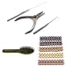 500 Silicone Ring Pliers Needle Loop Threader Brush Tool Kit Set For Micro Beads Rings Human Hair Feather Extension