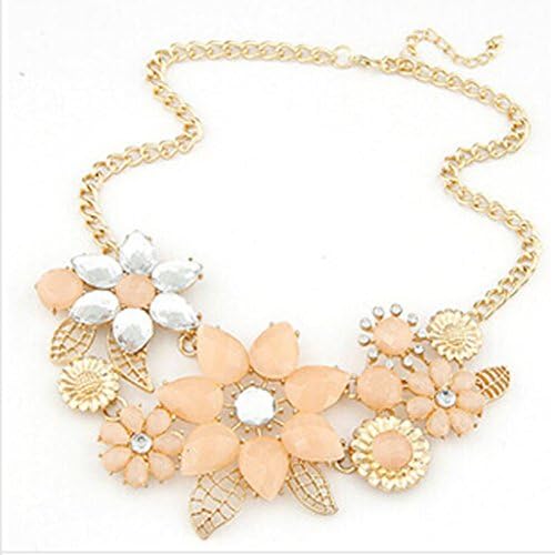 Statement Necklace Vintage Jewelry Flower Choker Shourouk Charm Rhinestone Retro Statement Necklaces & Pendants (SN 23-1)