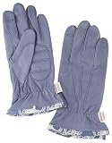 Angela's Garden 7101-908M Womens Everyday Leather Garden Glove, Indigo with Indigo Berries, Medium