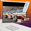 Motorleinwand Infrarotfernbedienung 1,80 m x 1,01 m (2,06 m Diagonale) eingebautes Empf�ngermodul ULTRALUXX DELUXE 16:9 kein sichtbarer Steuerkasten -HD Full HD