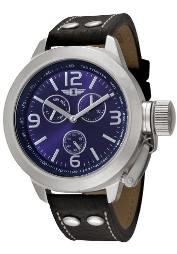 I By Invicta Men's 70113-004 Multi-Function Stainless Steel Black Leather Watch