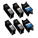 FREE POST!! Two Set and Two Black Compatible ink for Dell All In One V313w Printer, Free UK Mainland post, quality UCI ink sold by UK compatible ink