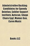 Administrative Backlog: Candidates for Speedy Deletion, Soldier Support Institute, Autocue, Shugo Chara Egg!, Mamas Gun, Curve Music-
