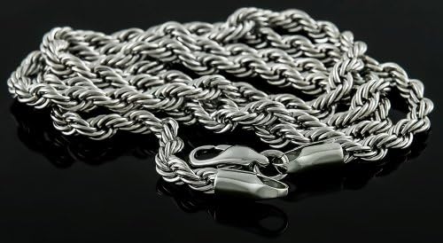 3.5mm - 8 Inch - 14k White Gold Layered Rope Bracelet/Anklet - Lifetime Warranty