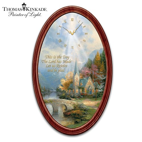 Thomas Kinkade A Time To Rejoice Wall Clock by The Bradford Exchange