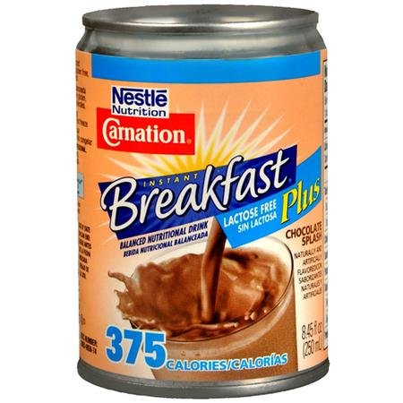 Carnation Instant Breakfast Lactose Free Plus Chocolate Splash Cans 24 X 250ml Case