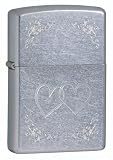 Zippo Heart To Heart Lighter - Street Chrome