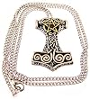 Thor`s Hammer Pewter Pendant Pentacle Talisman