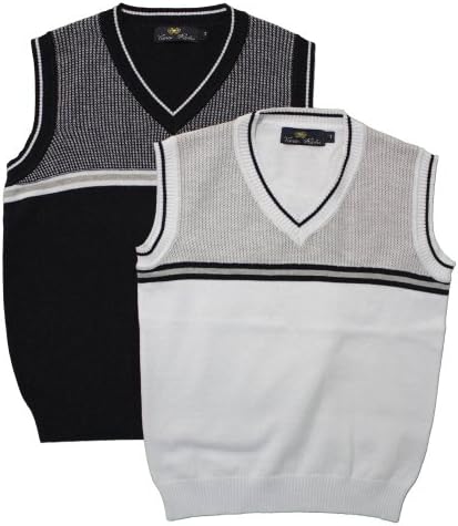 Viero Richi Boys Sleeveless V-neck Sweater Vest - Available in 2 Colors (Sizes 2-16)