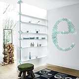 Amaonm&reg; 12 Pcs 3d Beautiful Flowers Wall Decals Fashion Wall Decor Removable Decal Floral Wall Stickers Home Decorations Art Decor for Kids Room Bedroom Living Room Bathroom Windows (Mint)