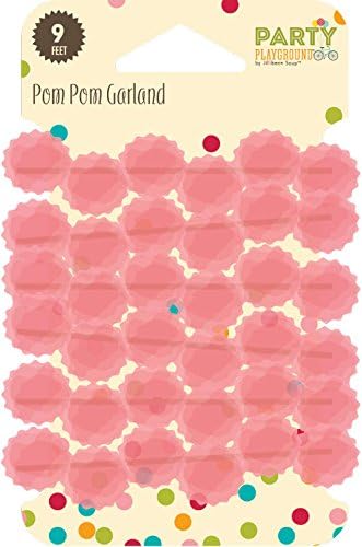 Jillibean Soup Party Playground Cotton Candy Pink Pom Pom Garland
