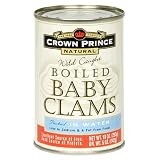 Crown Prince Natural Boiled Baby Clams, 10-Ounce Cans (Pack of 12)