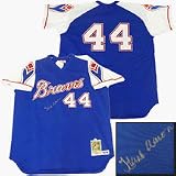 Hank Aaron Atlanta Braves Autographed Authentic 1974 Mitchell & Ness MLB Baseball Jersey (Road)