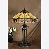 Quoizel Indus Tiffany 2 Lt Table Lamp