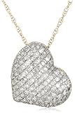 14k White, Yellow, or Rose Gold Diamond Pave Heart Pendant (5/8 cttw, I-J Color, I2-I3 Clarity) 14k White, Yellow, or Rose Gold Diamond Pave Heart Pendant (5/8 cttw, I-J Color, I2-I3 Clarity)