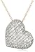 14k Choice of White, Yellow, or Rose Gold Diamond Pave Heart Pendant (5/8 cttw, I-J Color, I3 Clarity)