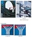 Basketball Fan-Shaped Backboard w/4.5 Round Post SINGLE RIM GOAL SINGLE RIM - 36 X 54 FAN-SHAPED
