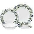 Corelle Lifestyles 20-Piece Dinnerware Set, Service for 4, Olive Branches