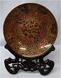 Chinese cloisonne plate with stand