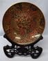 Chinese cloisonne plate with stand