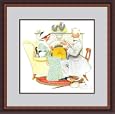 "Four Ages of Love/Gaily Sharing Vintage Times" by Norman Rockwell - Framed Artwork