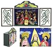 Painted wood retablo, 'Bethlehem in Lucanas'
