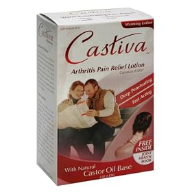 Castiva Arthritis Pain Relief Warming Lotion Fast Acting with Castor Oil Base (4 oz)