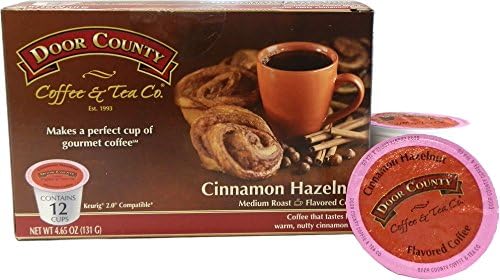 Door County Coffee Cinnamon Hazelnut, 12 Single Serve Cups