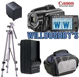 Canon Vixia HG21 AVCHD 120GB HDD Camcorder w/12x Optical Zoom (2704B001) + BP-819 Battery + Rapid AC Charger + ICON Camcorder Case + Samsonite Tripod 54''