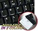 DANISH NON-TRANSPARENT KEYBOARD STICKER WITH BLACK BACKGROUND