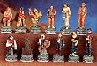 Wild Wild West Theme Hand-Painted Chessmen