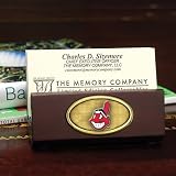 Cleveland Indians Wooden Business Card Holder