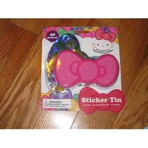 Hello Kitty Sticker Tin with 40 Stickers 35th Anniversary