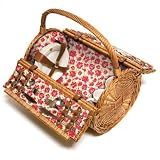 Laura Ashley 3A097060 Cylinder Wicker Picnic Basket, Cressida