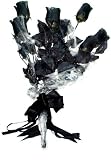 5170dJLvhIL. SL160  Seasons Designs Halloween Decor 22 Inch Black Rose Bouquet with Cob Webs