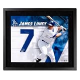 James Loney Los Angeles Dodgers Framed Autographed Jersey Numbers Piece