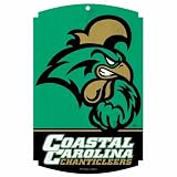 NCAA Coastal Carolina Chanticleers 11-By-17-Inch Traditional Look Wood Sign