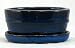 Pro Bonsai Pot/Saucer - Pre-Wired/Screened - Blue/Small