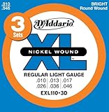 �y�������K�i�z D'Addario �_�_���I �G���L�M�^�[�� �j�b�P�� EXL110-3D 3�p�b�N RegularLight (���K�A���i)