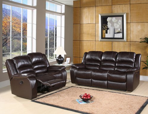 CH 8801 BRN 3 2 Abbyson Tuscanny 2pc Reclining Italian Leather Sofa & Loveseat 5170ioPBlAL CH 8801 BRN 3 2 Abbyson Tuscanny 2pc Reclining Italian Leather Sofa & Loveseat