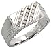 14 Karat Weissgold Rechteckige Herren Diamanten Ring, mit 0.25 Karat Brilliantschliff Diamanten, (8mm) breit