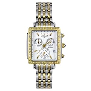 Invicta Women's Square Angel Diamond Two-Tone Chronograph Watch #5374